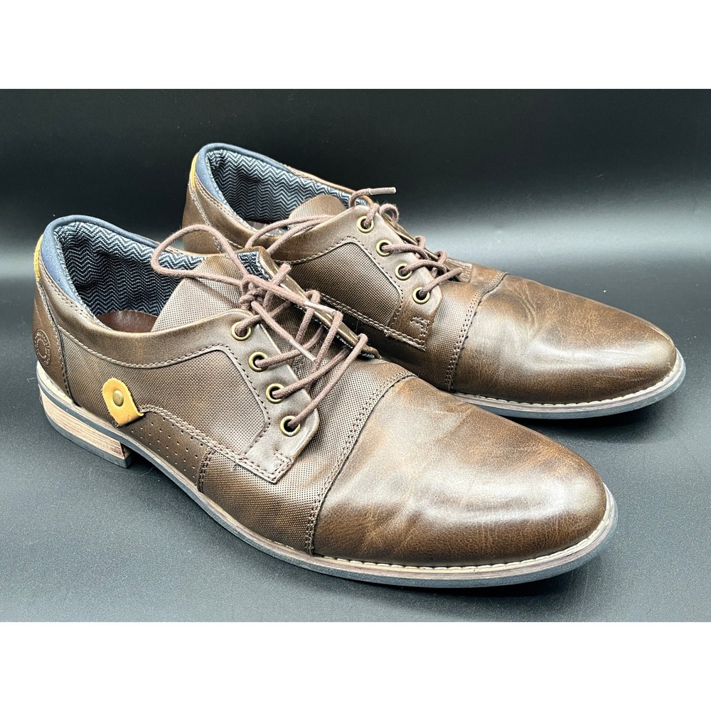 B-52 by Bullboxer Mens Brown Cap Toe Lace Up Dress Shoes‎ Oxford Size 11 Preppy